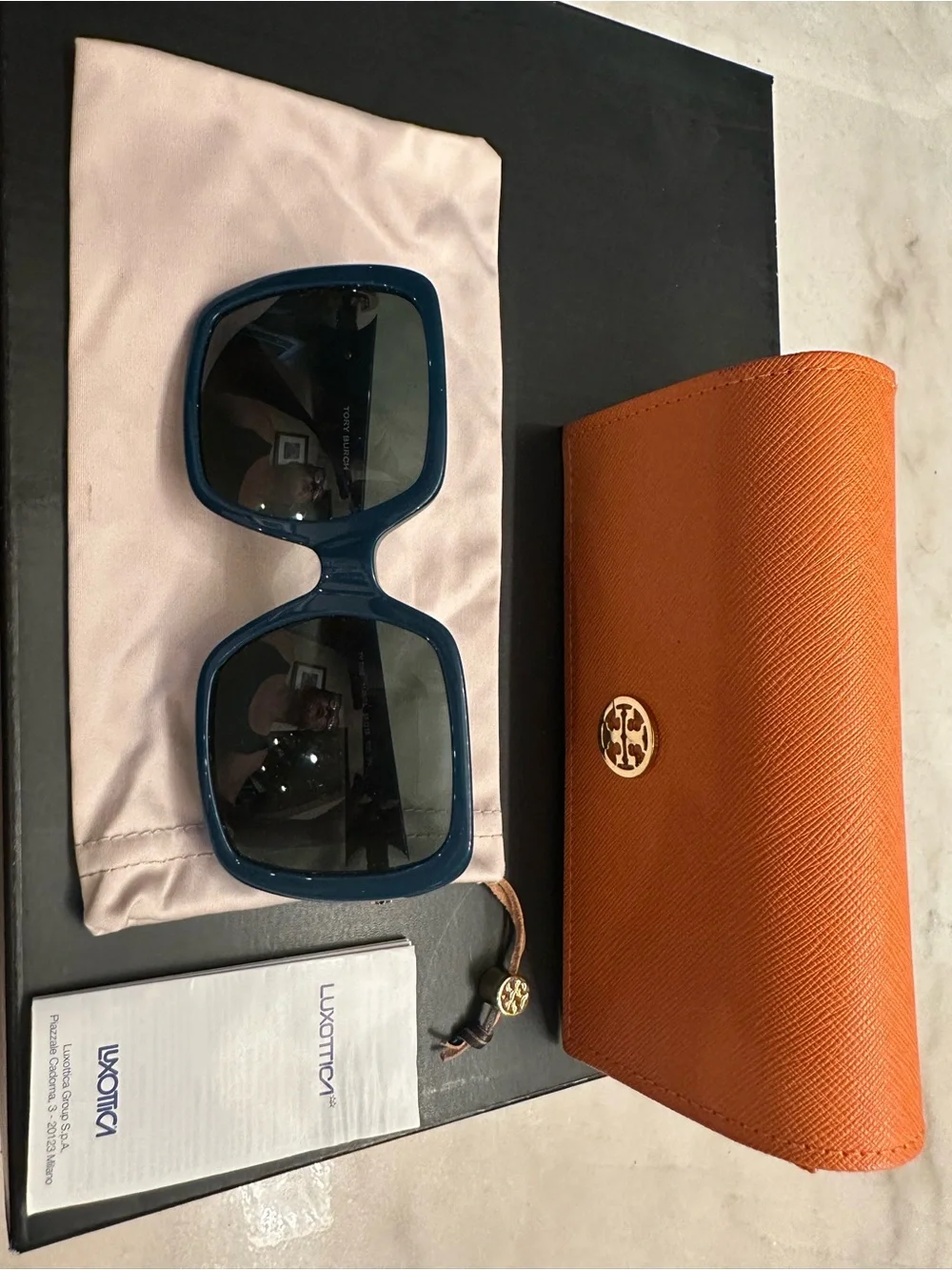 Tory Burch TY7058 Oversized Square Women's Sunglasses in Seaport Teal